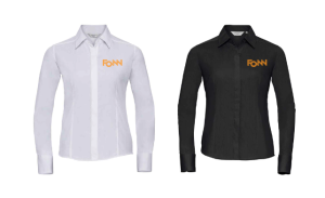 FONN - Russell Ladies Long Sleeve Fitted Poplin Shirt